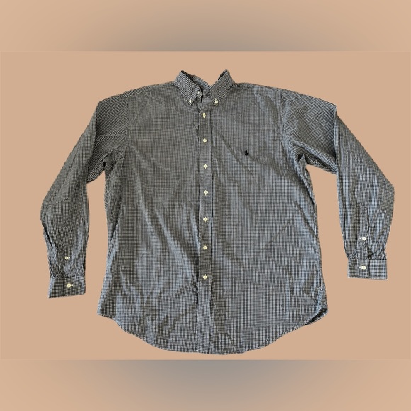 Ralph Lauren Navy and White Checkered Shirt - Picture 1 of 11